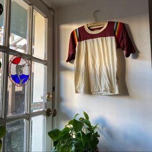 {Camp Collection} Starbright rainbow baseball tee